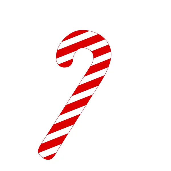 Icona colorata caramella di Natale lecca-lecca su sfondo bianco . — Vettoriale Stock