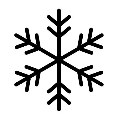 Simge siyah Noel kar tanesi beyaz bir arka plan üzerinde.