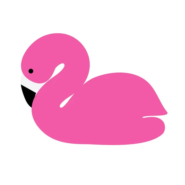 Színes ikon rózsaszín flamingók állnak egy fehér háttér. — Stock Vector