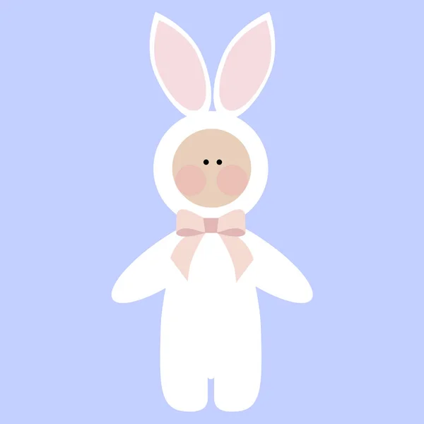 Colored icon cute Easter baby Bunny. the template for the Easter — Stock Vector