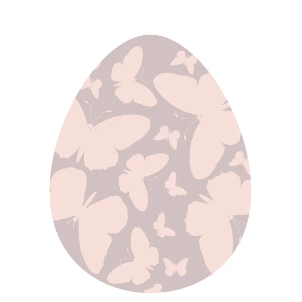 色の付いたアイコン ピンク蝶と卵。Eas 用のテンプレート — ストックベクタ