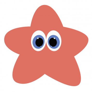 simge bebek denizyıldızı beyaz zemin üzerinde. vektör çizim