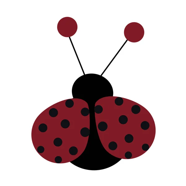 Icon ladybug in cartoon style on white background. pattern for d — Stock Vector