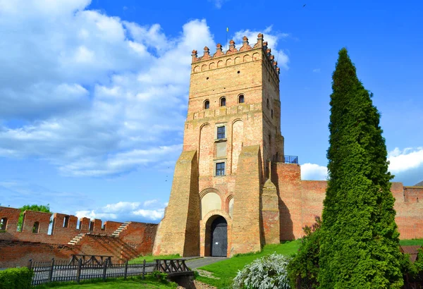 Castillo Lubart Castillo Superior Lutsk Ucrania Entrada Principal Con Punto —  Fotos de Stock