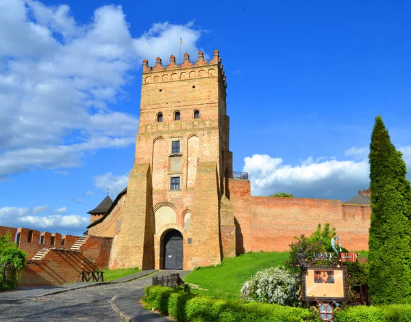 Castillo Lubart Castillo Superior Lutsk Ucrania Entrada Principal Con Punto —  Fotos de Stock