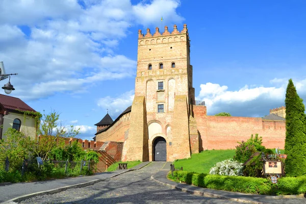 Castillo Lubart Castillo Superior Lutsk Ucrania Entrada Principal Con Punto —  Fotos de Stock