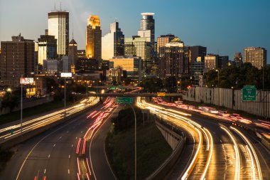 Şehir Minneapolis manzarası görünümü