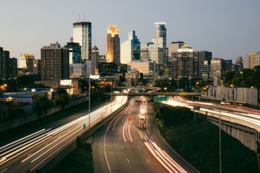 Şehir Minneapolis manzarası görünümü