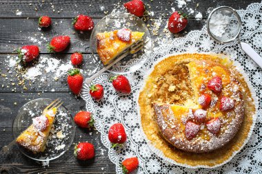 Limonlu kek şeker son çikolata çilek,