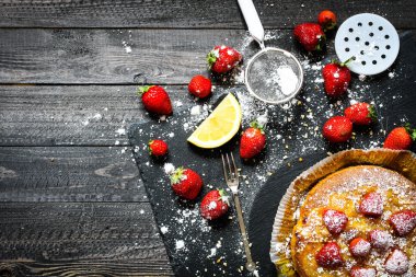 Limonlu kek şeker son çikolata çilek,