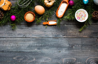 Noel el bisküvi arka plan pişmiş