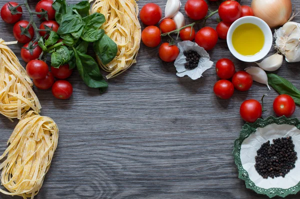 トマトパスタのイタリア料理食材 — ストック写真