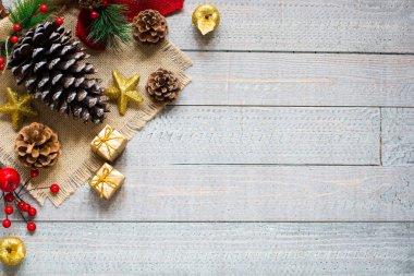 Noel koleksiyonu, ahşap arka plan
