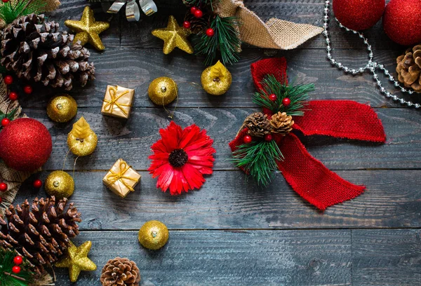 Coleção de Natal, sobre fundo de madeira — Fotografia de Stock