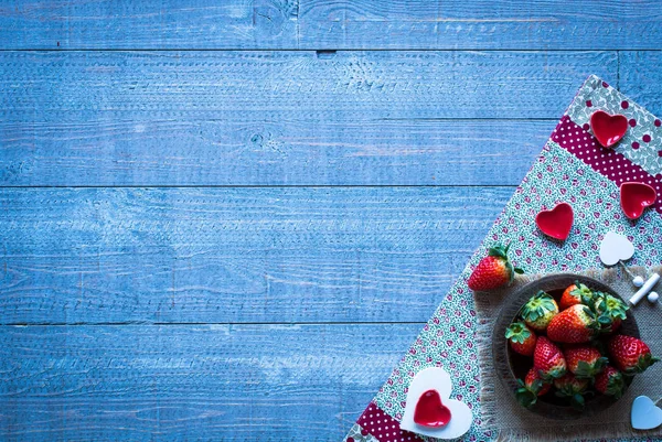 Latar belakang Hari Valentine, dengan hati dan berbagai macam jele romentik — Stok Foto