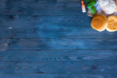 Taze ev yapımı ekmek, üst manzara.