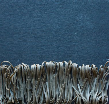 Makarna arka plan. Makarna ev yapımı, en iyi görünümü çeşitli türleri