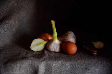 Natürmort tuval üzerine taze sebze