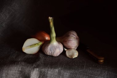 Natürmort tuval üzerine taze sebze