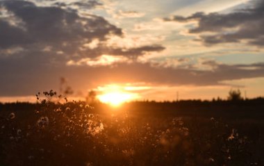 Peyzaj Sonbahar günbatımı