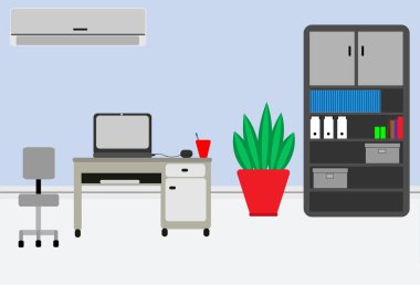 illüstrasyon ofis mobilyası