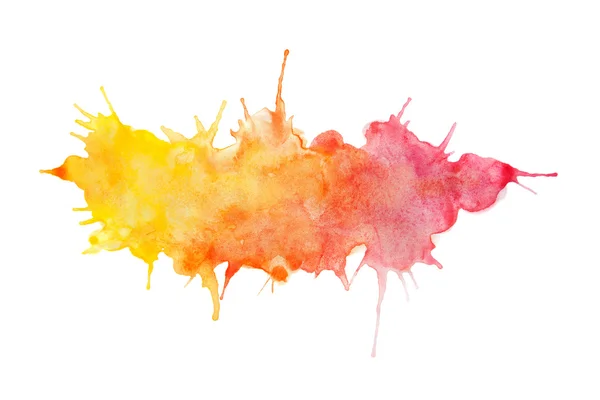 Абстрактний красивий жовтий / помаранчевий / рожевий акварельний пофарбований фон — стокове фото