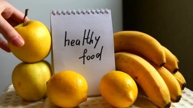 Meyve sağlıklı gıda kelimelerle