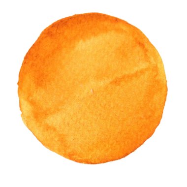 Suluboya el daire boyalı. Güzel tasarım öğeleri. Sarı arka plan