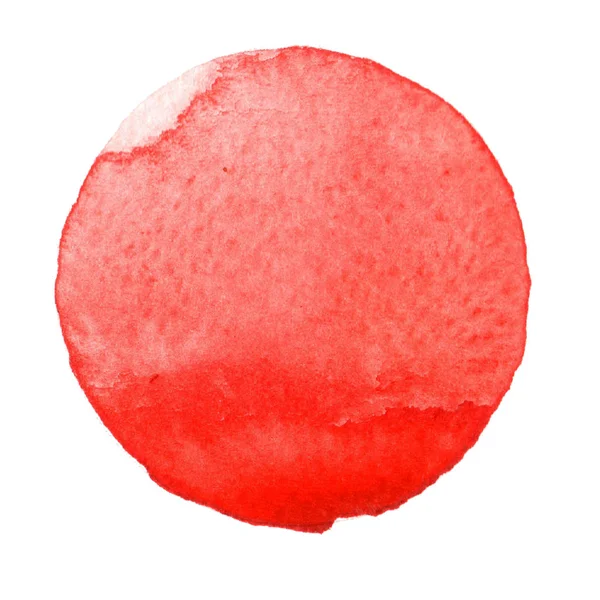 Watercolor hand painted circle. Beautiful design elements. Red background — Stock Photo, Image