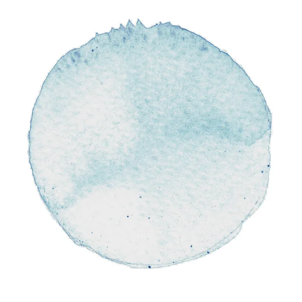 Airy colore blu dell'anno 2017. Acquerello cerchio dipinto a mano. Bellissimi elementi di design. sfondo . — Foto Stock