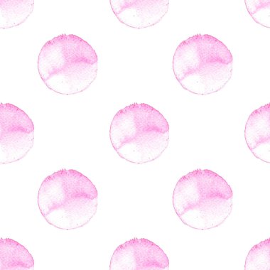 El boyalı noktalı desene. Pembe suluboya doku şekiller soyut. Tasarım görüntü illüstrasyon. Bebek duş