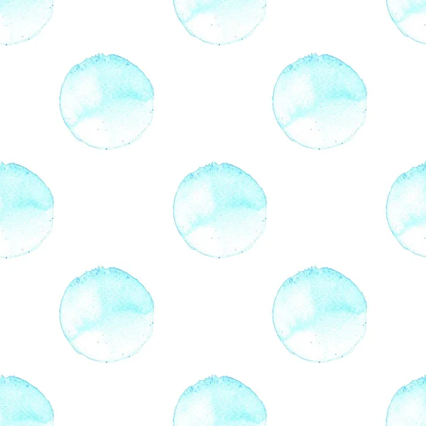 Hand painted dot pattern. Abstract watercolor texture shapes in trendy blue. Design illustration image. — Stock Photo, Image