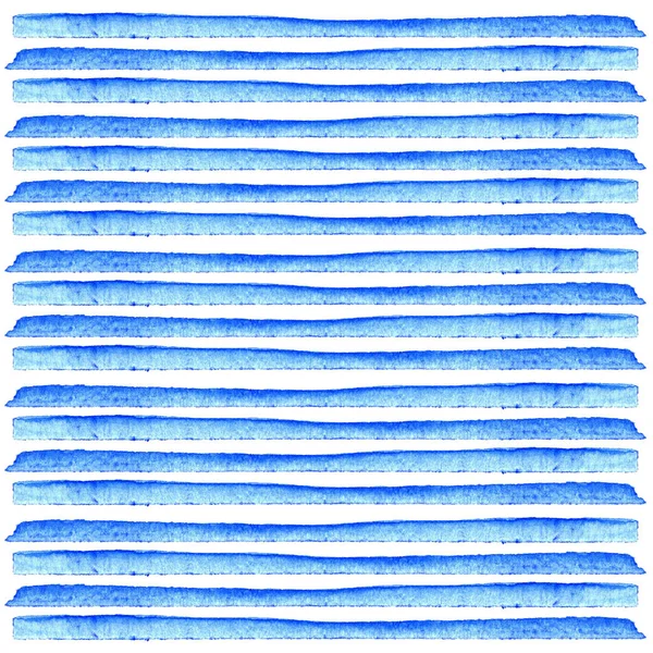 Blue stripes on white background watercolor painting. Abstract hand painted strips. Retro style. Element design for posters, stickers, banners, invitations, wedding. — Stock Photo, Image