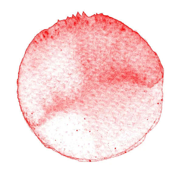 Malowane farbami na białym tle na białym tle różowy koło. Akwarela. — Zdjęcie stockowe