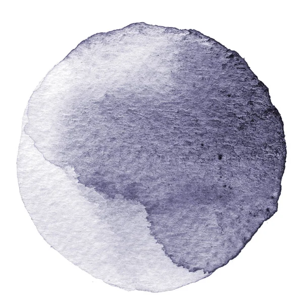 Γκρι ακουαρέλας κύκλο. Λεκές με υφή χαρτιού. Στοιχείο σχεδιασμού που απομονώνονται σε λευκό φόντο. Χέρι συρμένο αφηρημένη πρότυπο — Φωτογραφία Αρχείου