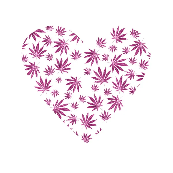 Jasne cannabis sativa pozostawia malowane w akwareli. Marihuana ilustracja na białym tle. Element projektu — Zdjęcie stockowe