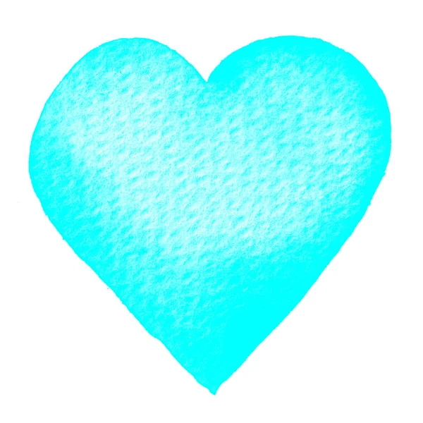 Aquarell bemaltes rotes Herz. Element für die Gestaltung von Valentinstagskarten oder romantischen Postkarten. — Stockfoto