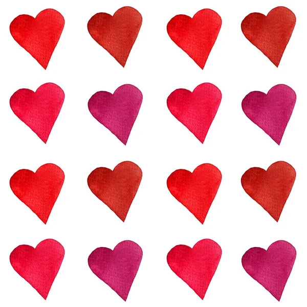 Suluboya kalpler kümesi. El boyalı. İzole nesneleri mükemmel Sevgililer günü kartı veya romantik posta kartları.