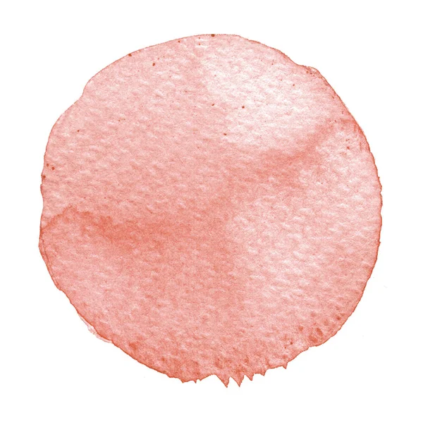 Acquerello rosa rotondo isolato su sfondo bianco — Foto Stock