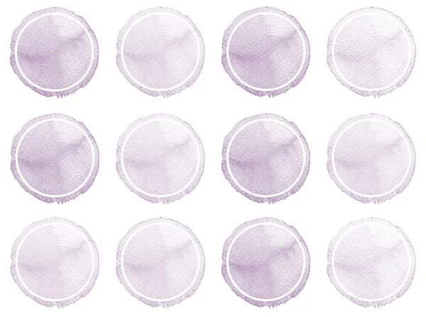 Suluboya el daire şekli tasarım öğeleri boyalı. Gri afiş kümesi.