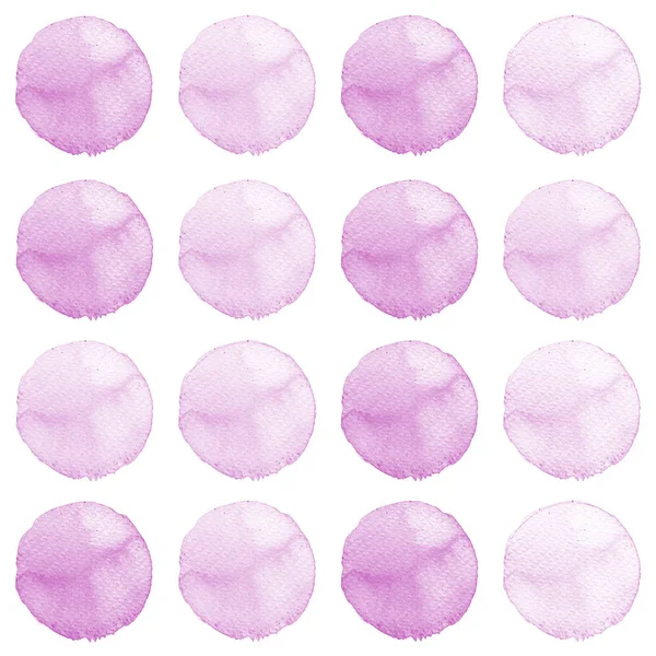 Watercolor circles collection purple, lavender colors. Stains set isolated on white background. Design elements — Stock Photo, Image