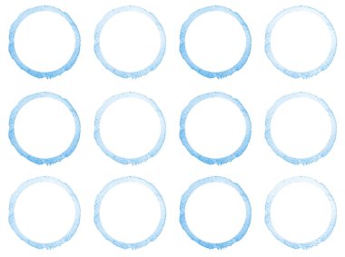 El kümesi suluboya daire kare çizilmiş.