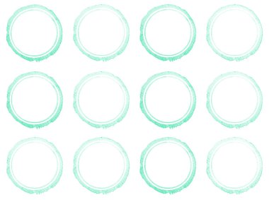 El kümesi suluboya daire kare çizilmiş.