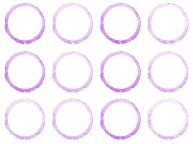 El kümesi suluboya daire kare çizilmiş.