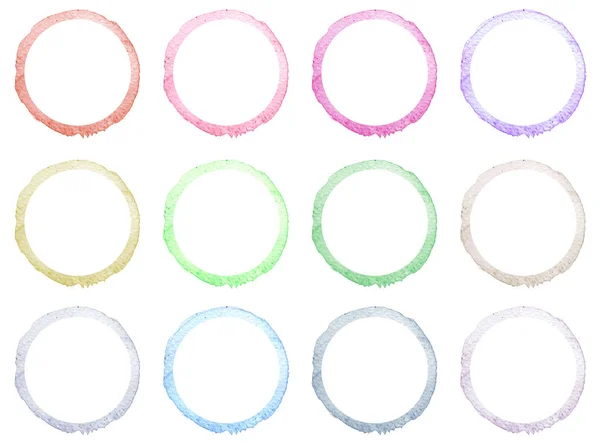 El kümesi suluboya daire kare çizilmiş.