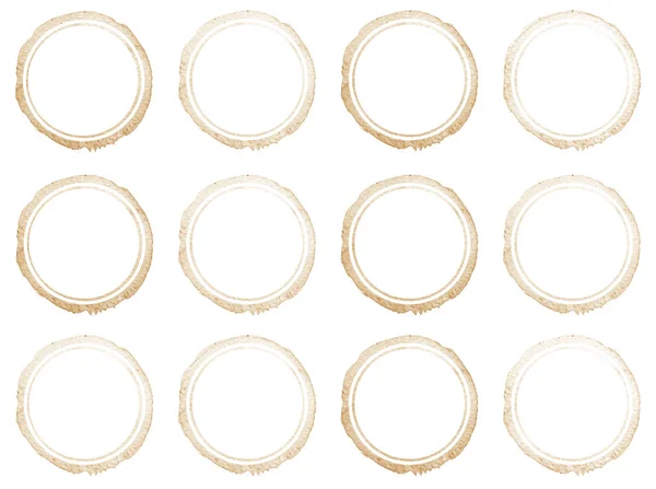 Conjunto de molduras desenhadas à mão círculo aquarela . — Fotografia de Stock