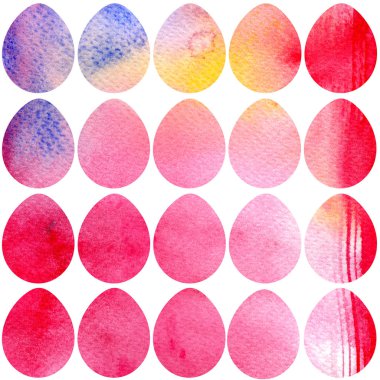 Modern mutlu Paskalya ve şablon için tebrik kartı davetiye tasarım parlak yumurta ve suluboya sıçrama