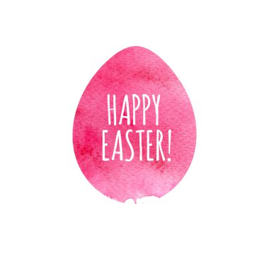 Modern mutlu Paskalya ve şablon için tebrik kartı davetiye tasarım parlak yumurta ve suluboya sıçrama
