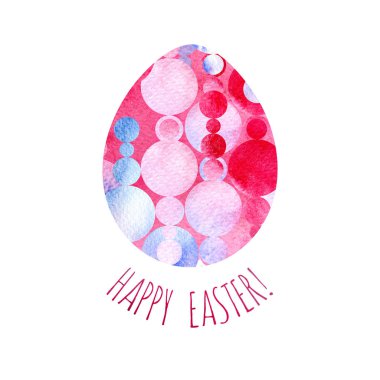 Modern mutlu Paskalya ve şablon için tebrik kartı davetiye tasarım parlak yumurta ve suluboya sıçrama