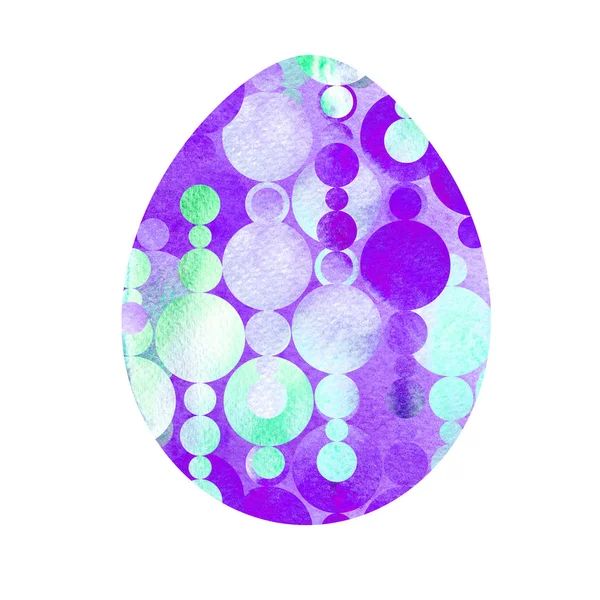 Modern Happy Easter template for greeting card or invitation design with bright egg and watercolor splash — Stock Photo, Image